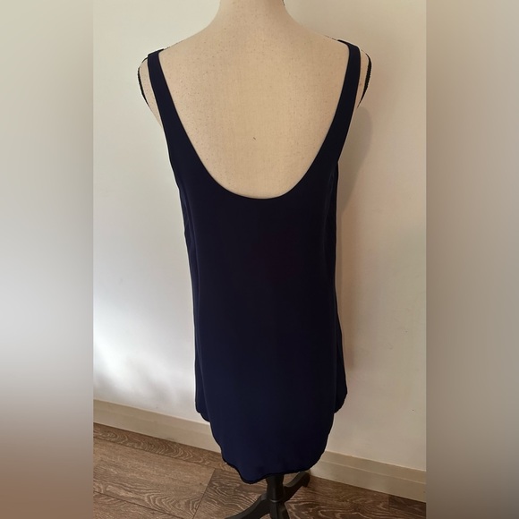 RACHEL Rachel Roy Navy Blue swing dress SZ M scoop back mini - Picture 3 of 7